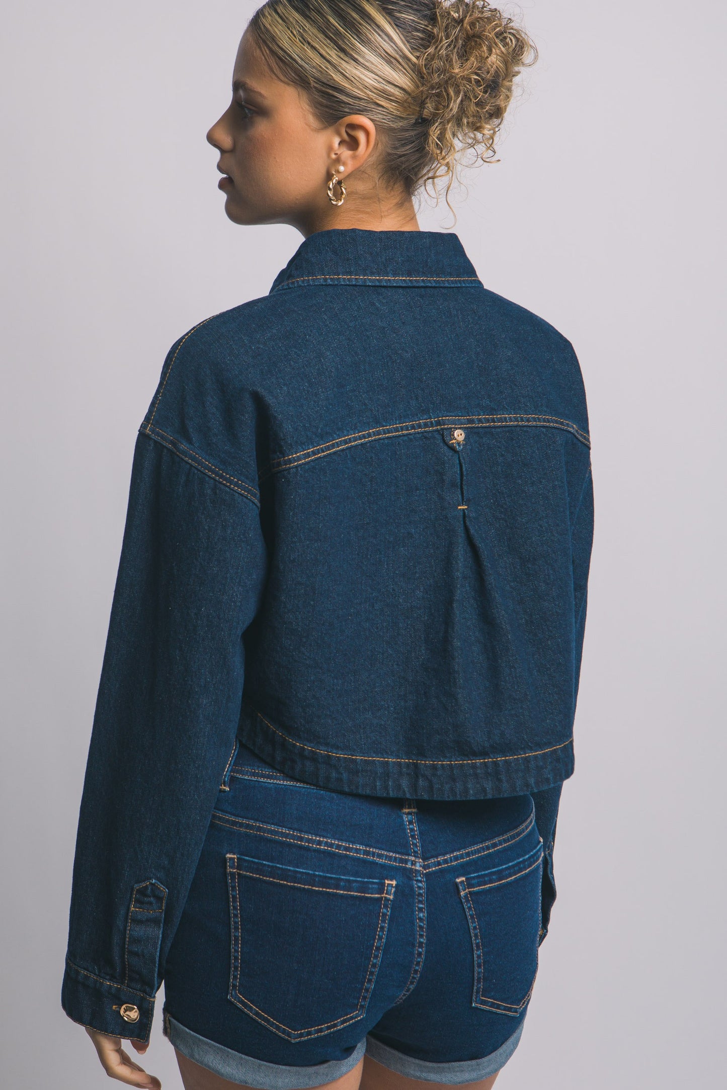 Leslie Cropped Denim Jacket