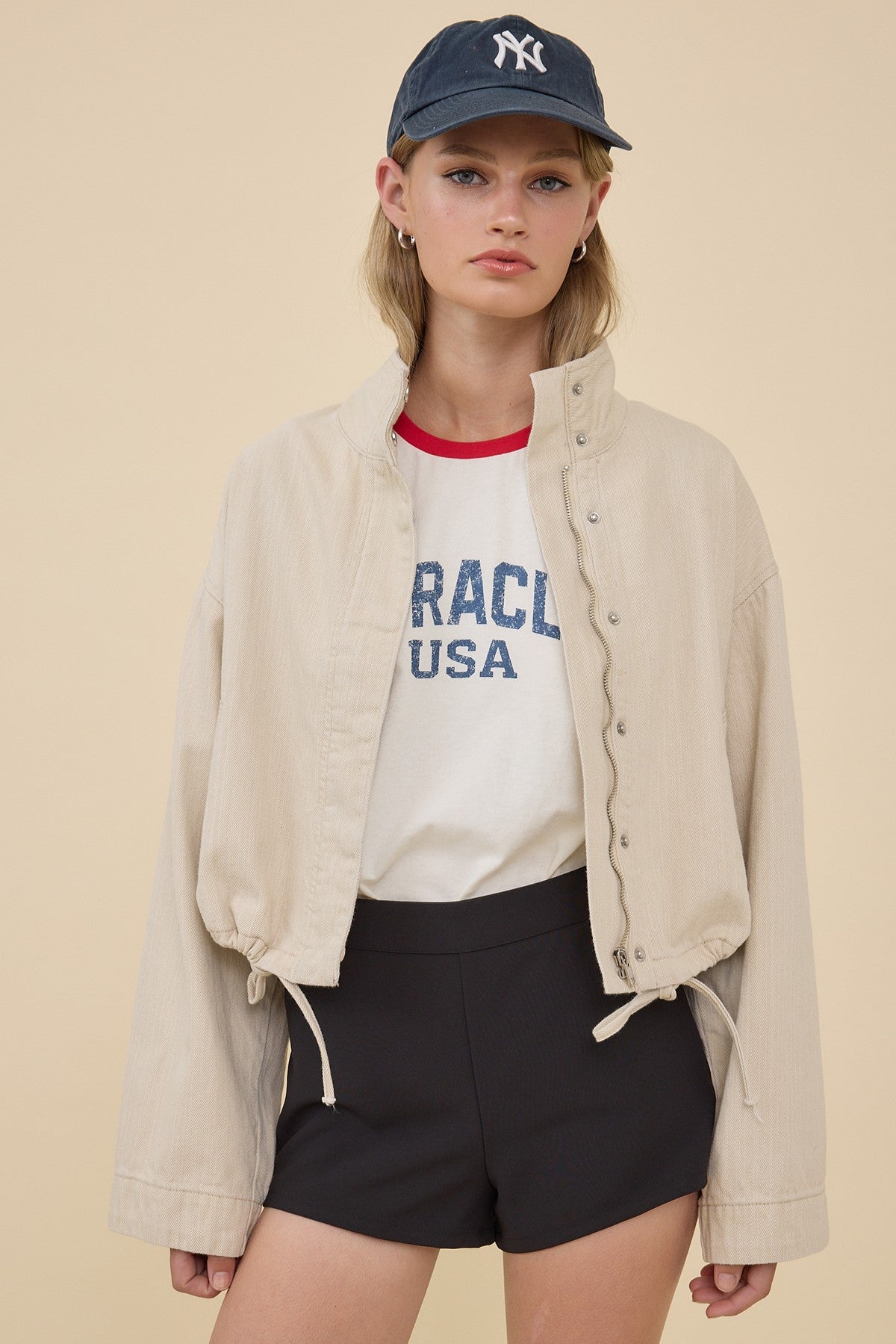 Margot Drawstring Hem Jacket