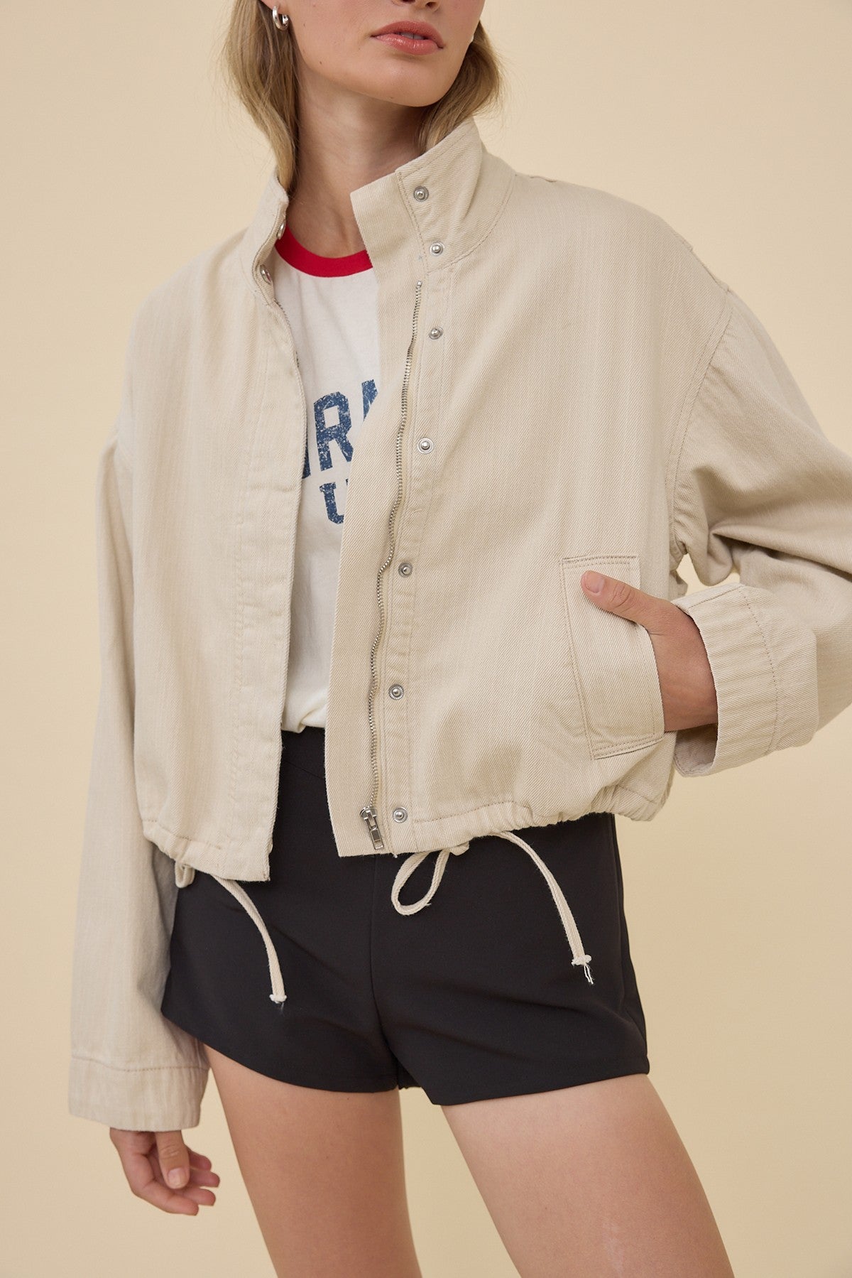 Margot Drawstring Hem Jacket