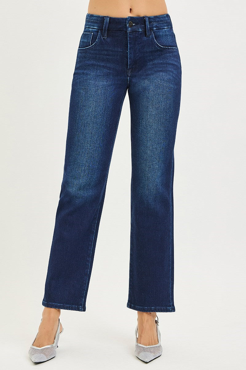 Risen Journee Ankle Straight Jean in Dark Wash — ankle straight jean from Thread & Clover boutique