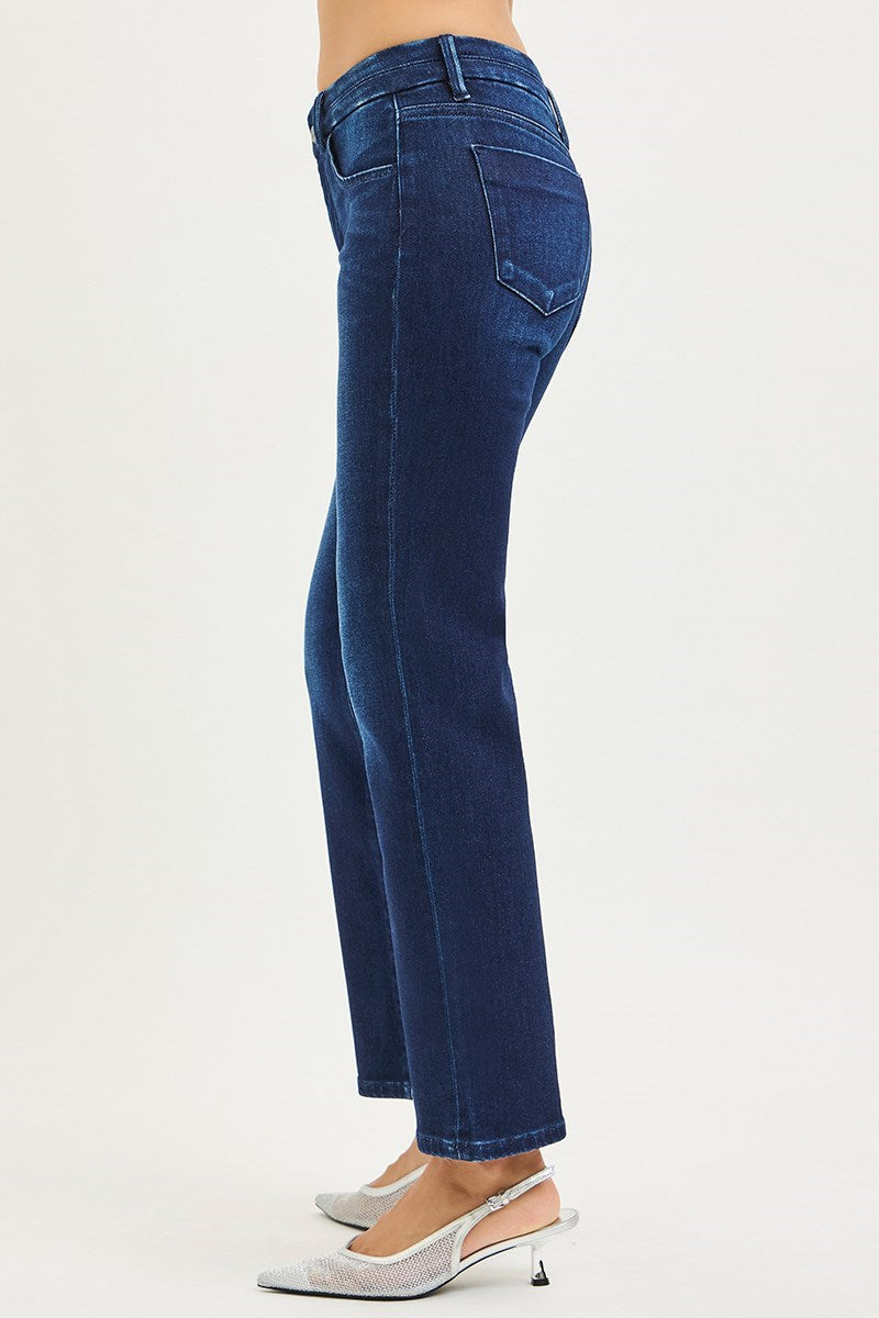 Risen Journee Ankle Straight Jean in Dark Wash — ankle straight jean from Thread & Clover boutique