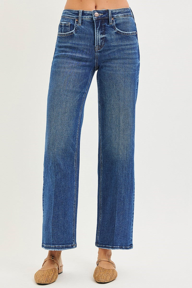 Risen Brookes Ankle Straight Jean in Dark Wash — ankle straight jean from Thread & Clover boutique