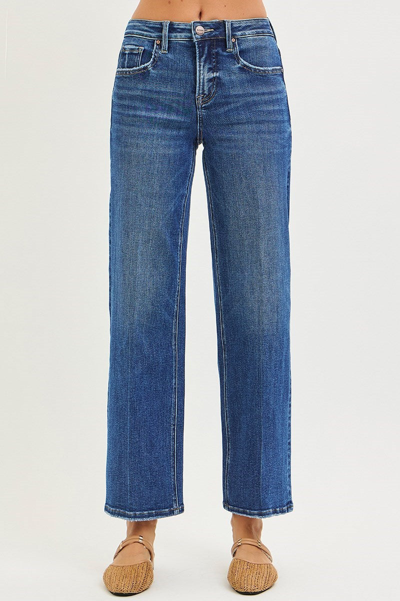 Risen Brookes Ankle Straight Jean in Dark Wash — ankle straight jean from Thread & Clover boutique