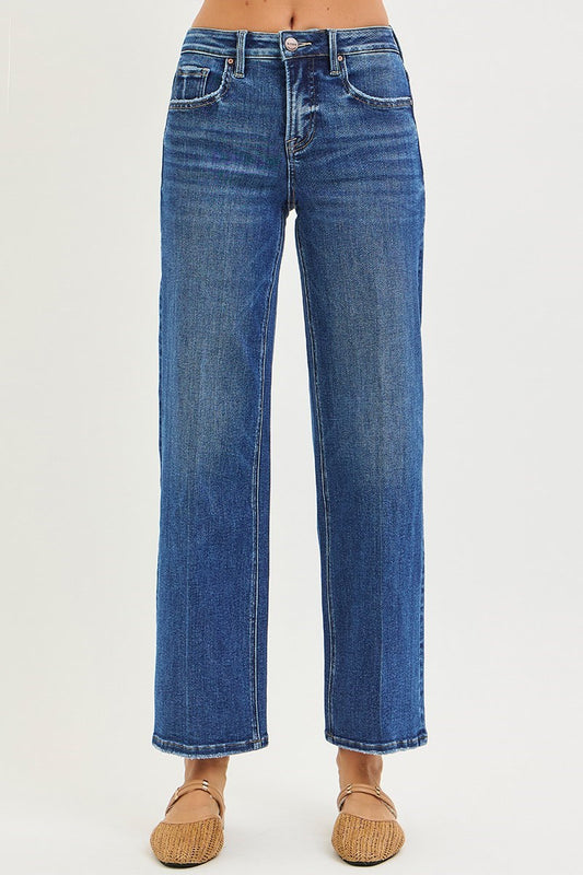 Risen Brookes Ankle Straight Jean in Dark Wash — ankle straight jean from Thread & Clover boutique
