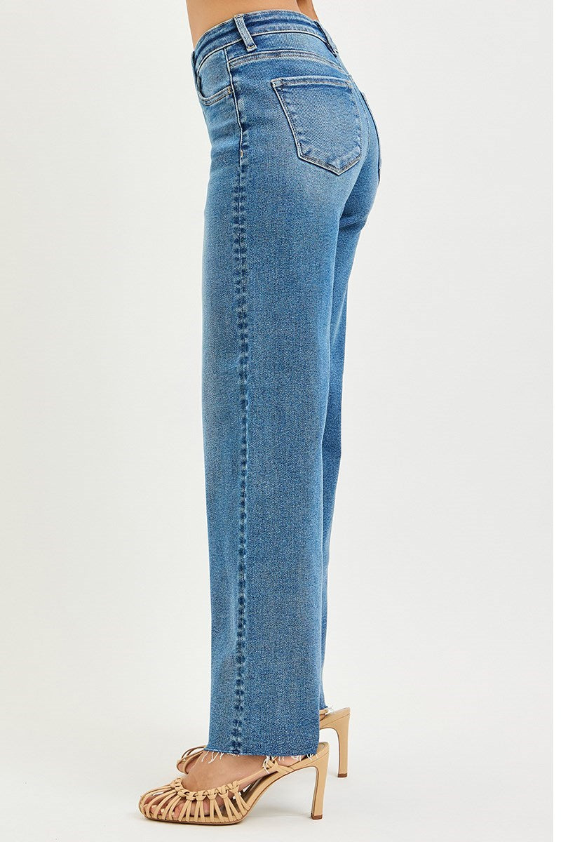 Risen Camryn Wide Leg Jean in Medium Wash — wide leg jean from Thread & Clover boutique