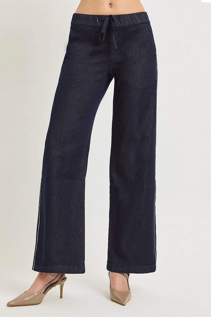 Risen Marlie Wide Leg Side Stripe Jean