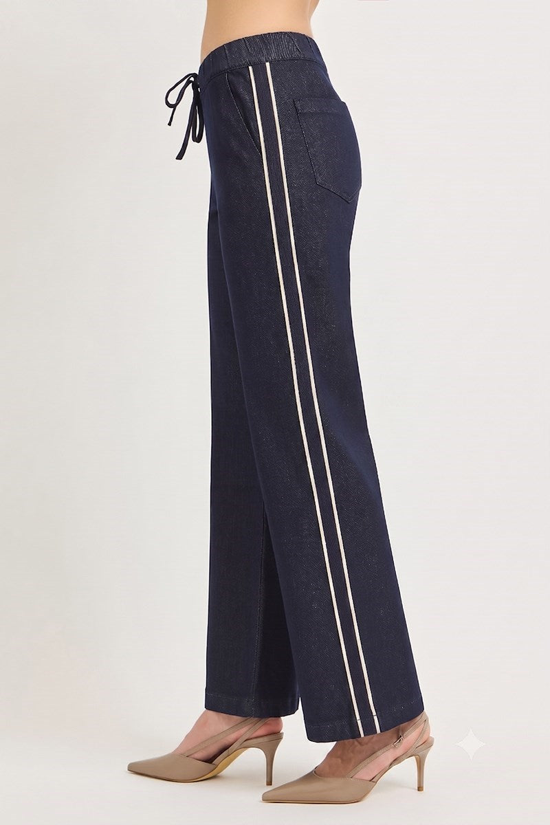 Risen Marlie Wide Leg Side Stripe Jean