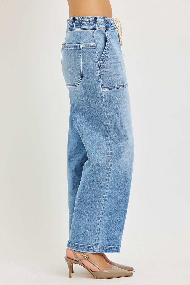 Risen Kenley Slouchy Cropped Baggy Jean