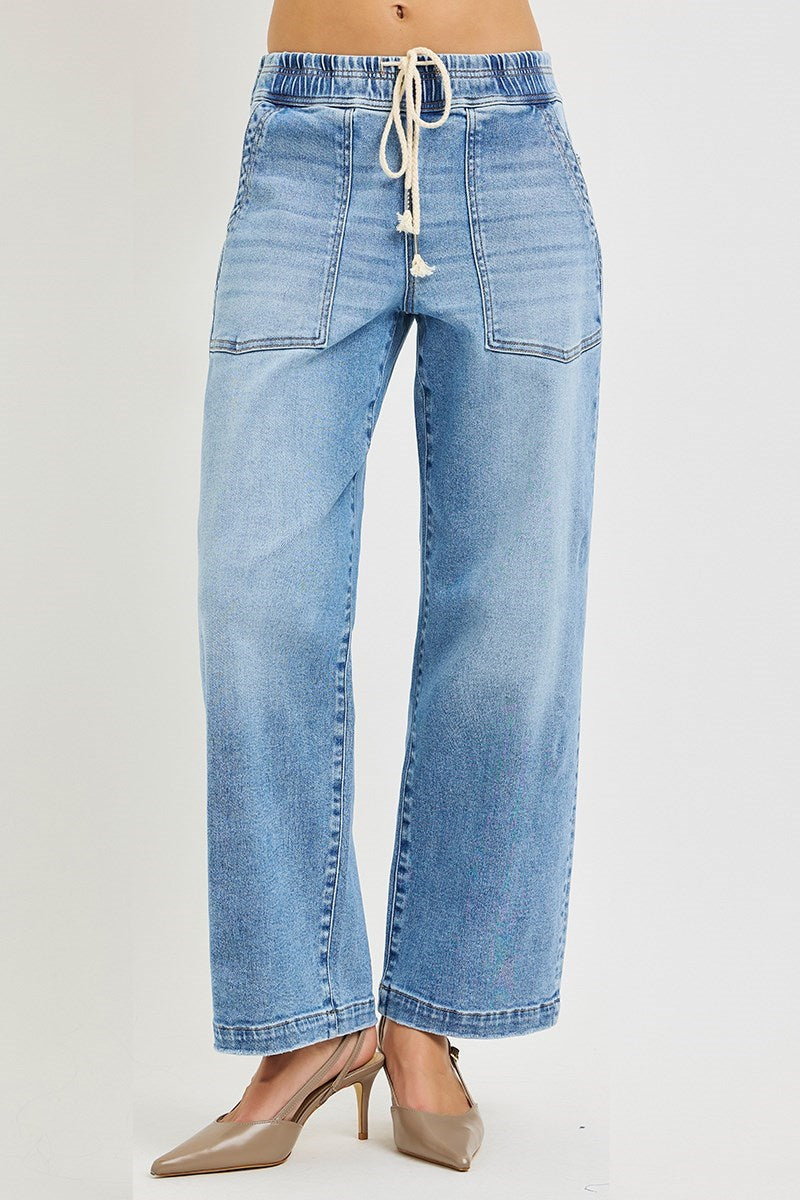Risen Kenley Slouchy Cropped Baggy Jean