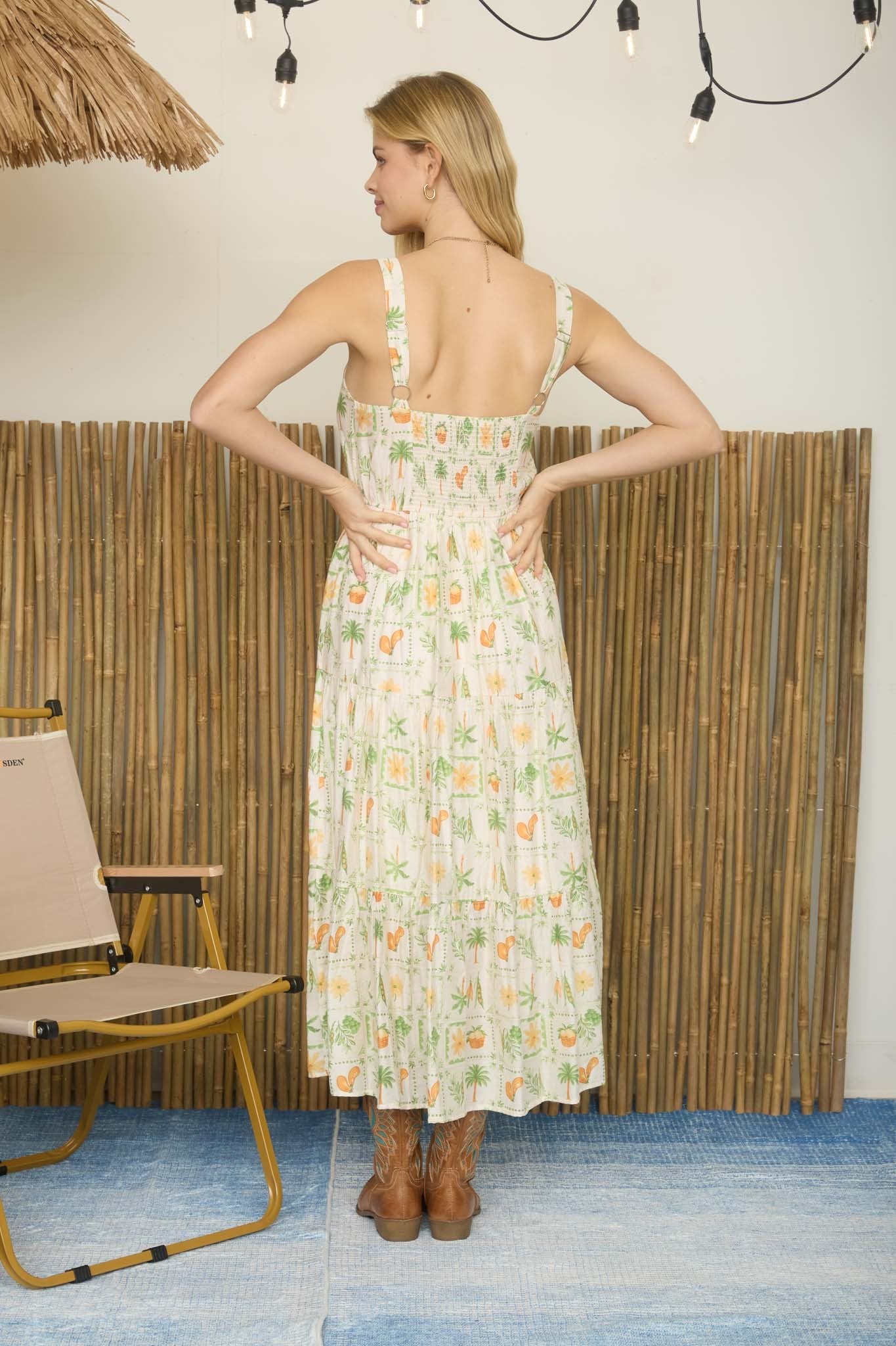 Paradise Found Tiered Midi Dress