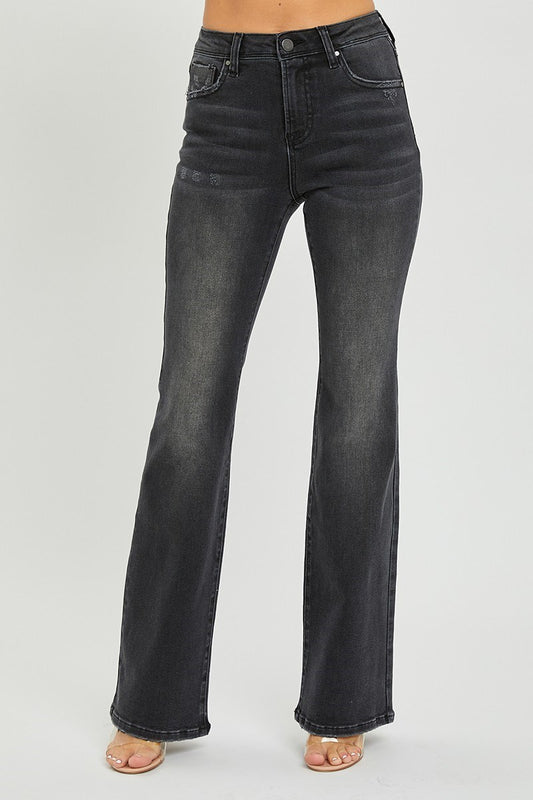 Risen Maria Jeans in black — sleek mid rise skinny jeans from Thread & Clover boutique