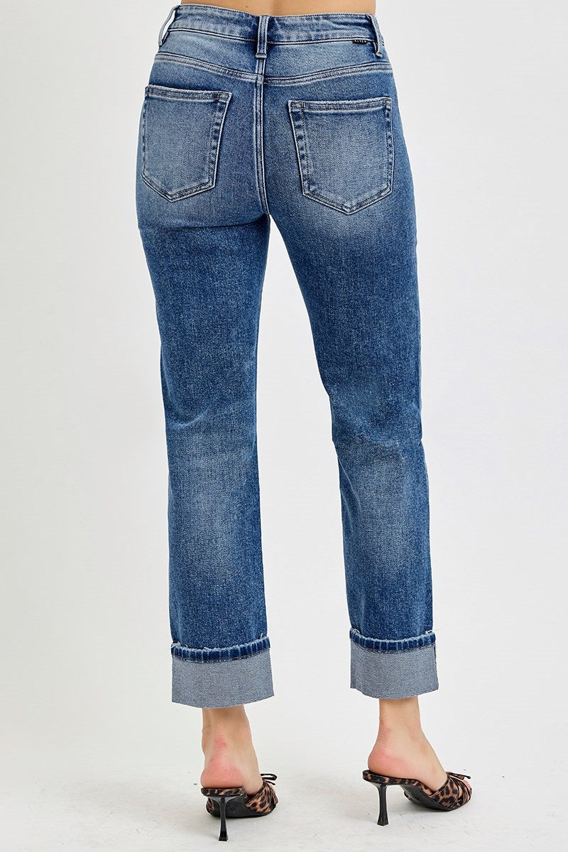 Risen Jessie Jeans back view in light wash — high rise flare jeans from Thread & Clover boutique
