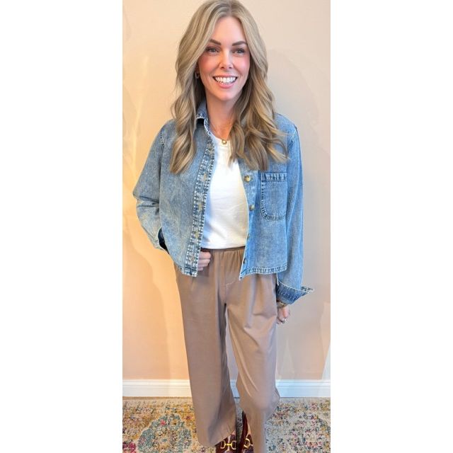 Return to Office Pants side view — tailored work trouser from Thread & Clover boutique