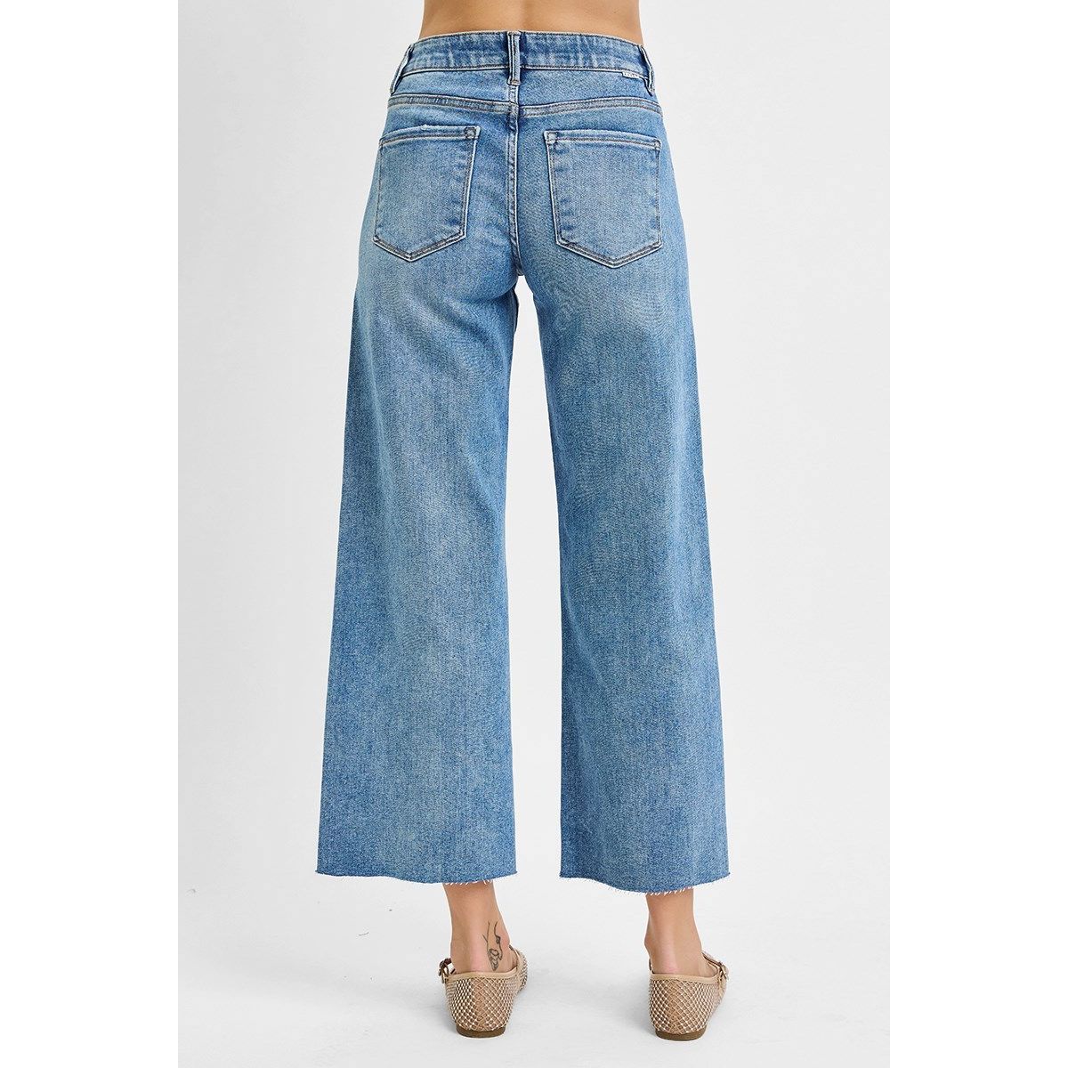 Risen Aimee Jeans back view in dark wash — flattering high rise denim from Thread & Clover boutique