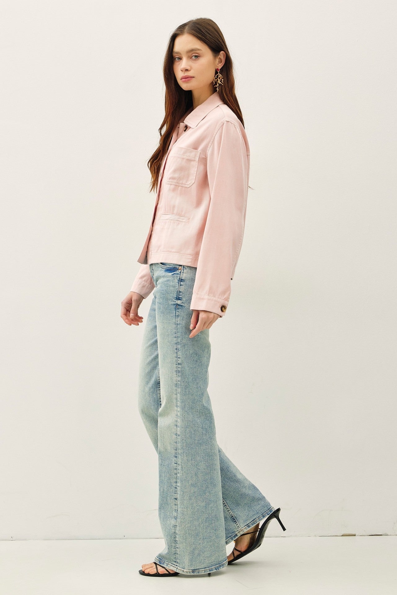Washed Linen Crop Jacket