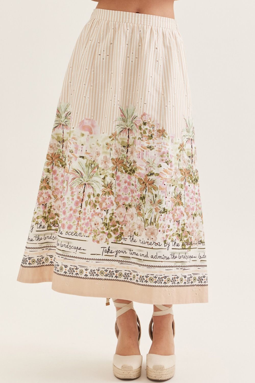 Milan Printed Midi Skirt