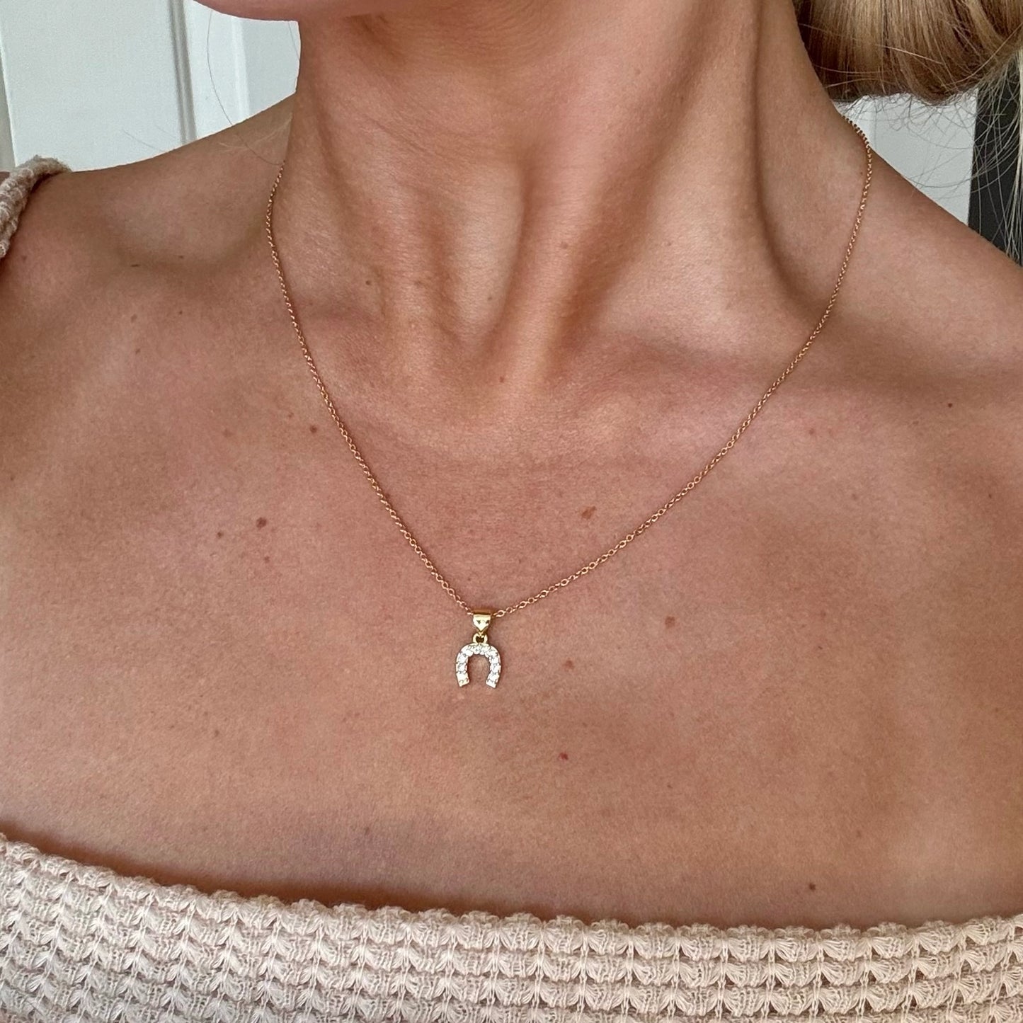 Lucky Horseshoe Necklace — horseshoe pendant necklace from SALT, at Thread & Clover boutique