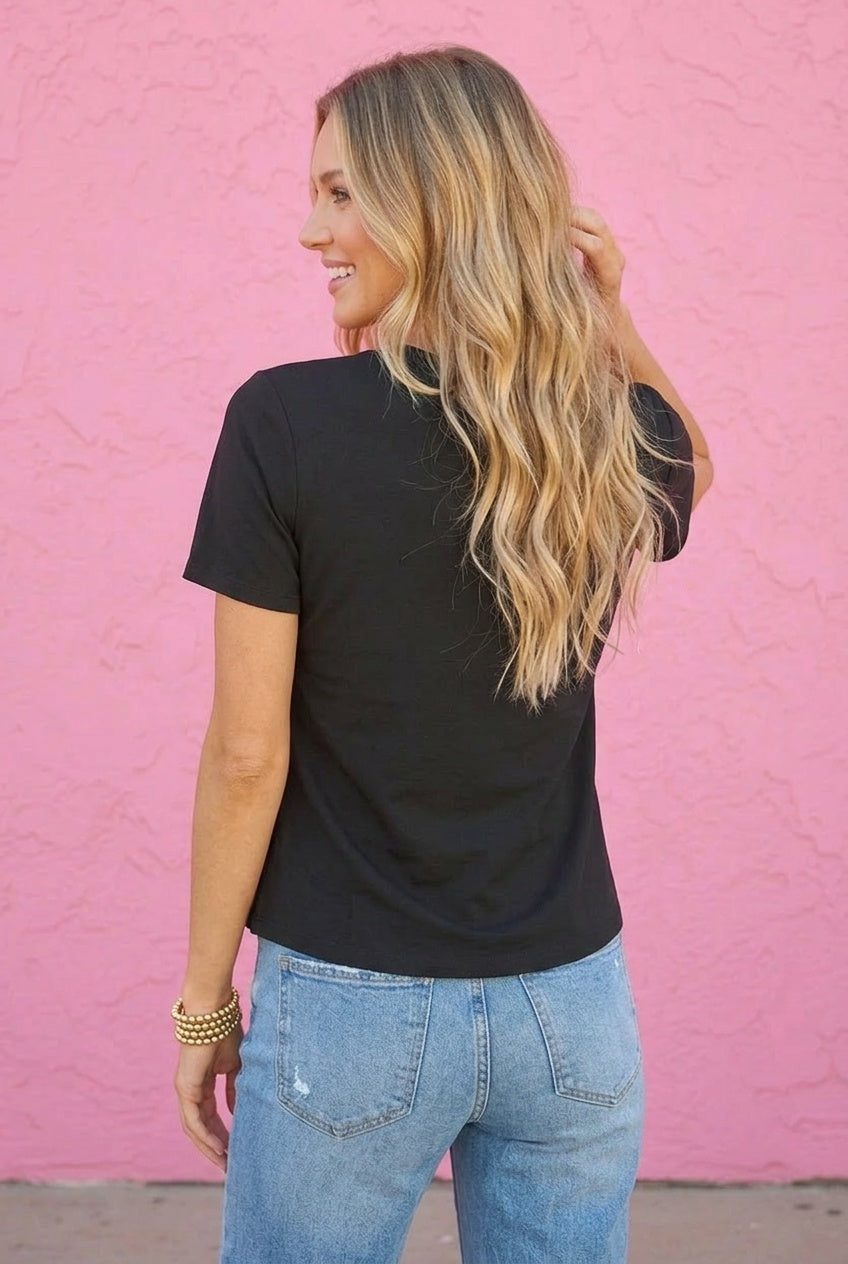 Abbie Pleated Hem Top