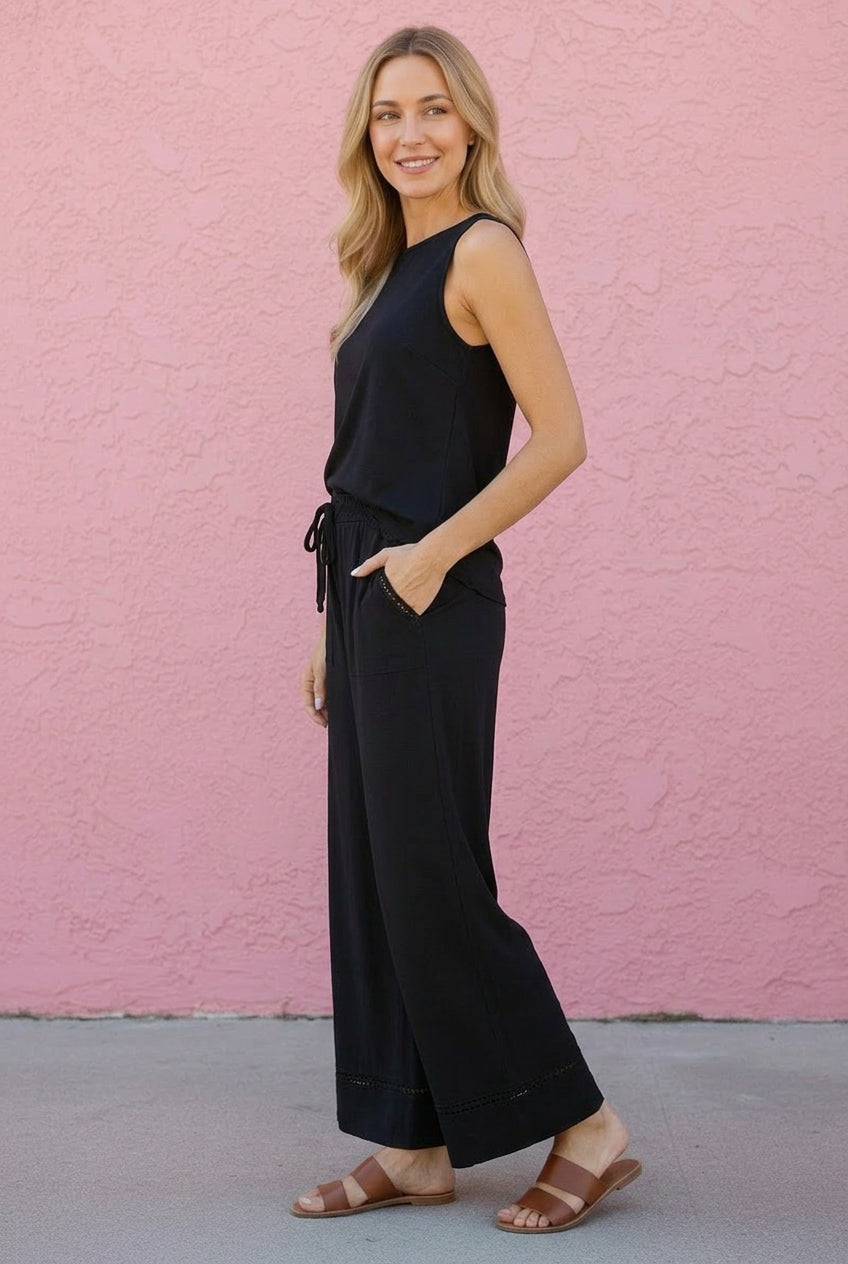 Sunbeam Crochet Trim Pant