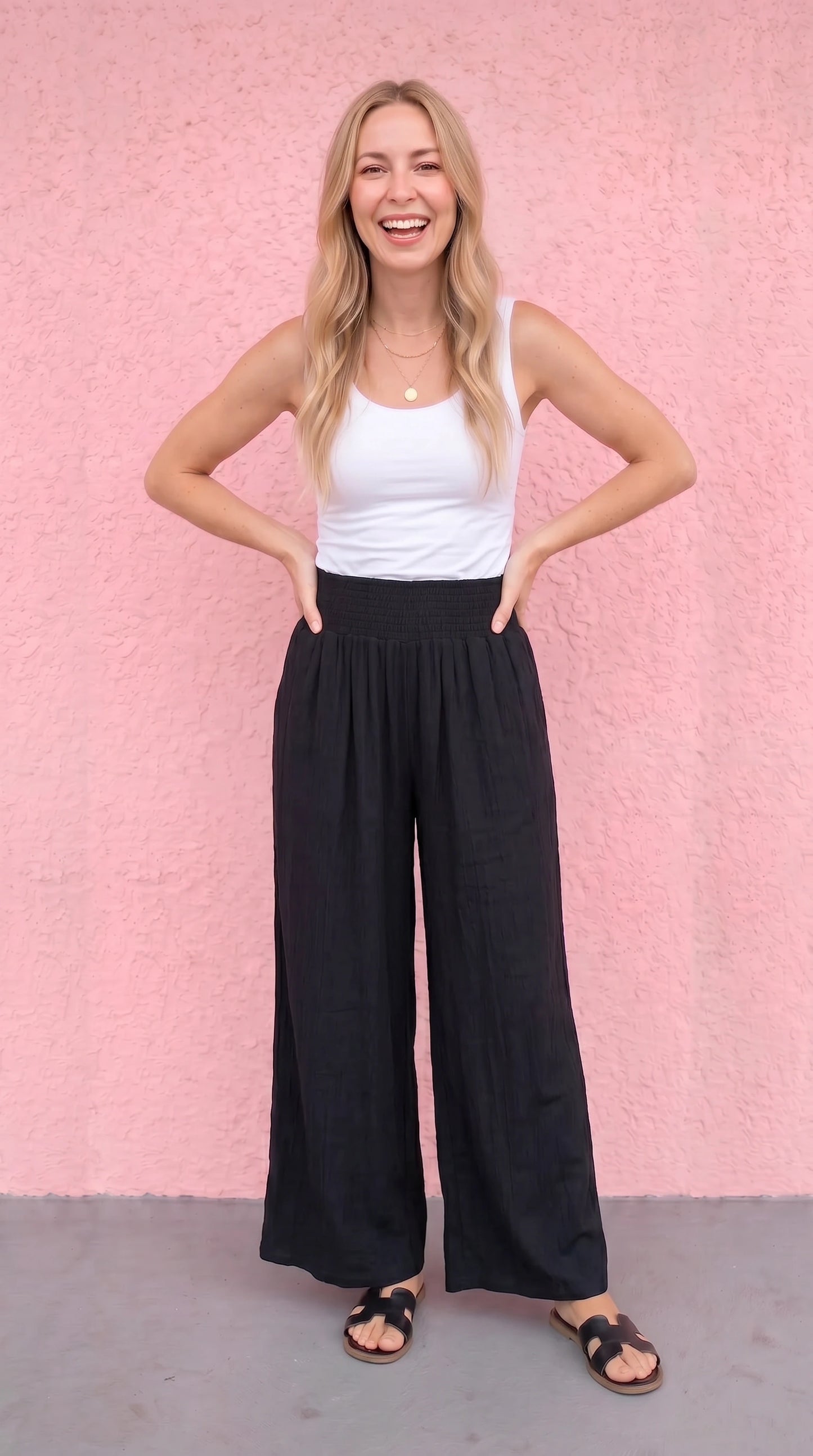 Dahlia Smocked Waist Pant