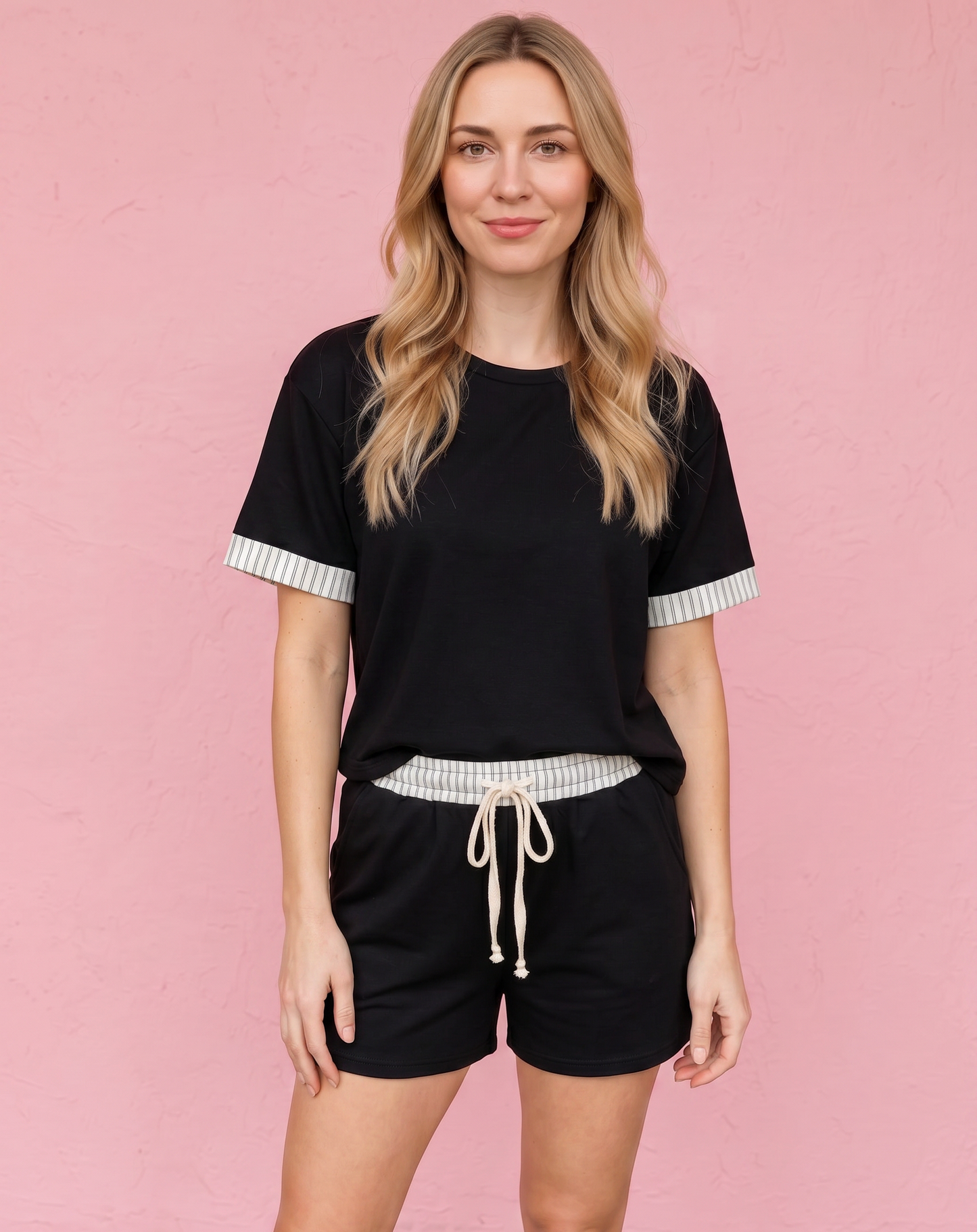 Casey Striped Detail Shorts