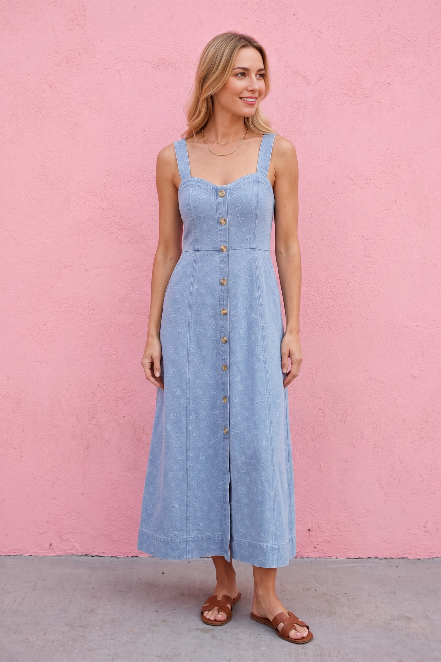 Denim Darling Midi Dress