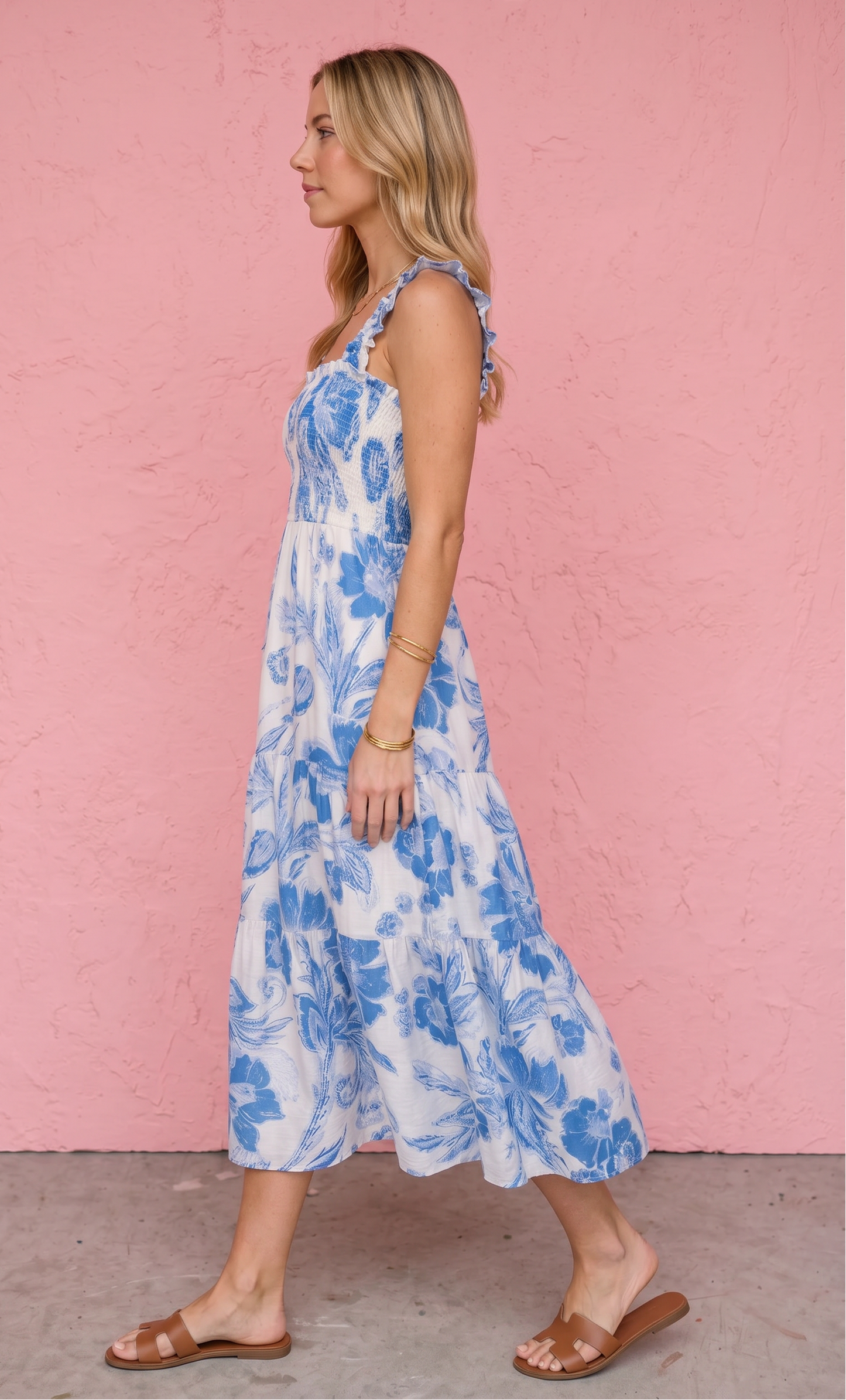 Leslie Floral Smocked Dress