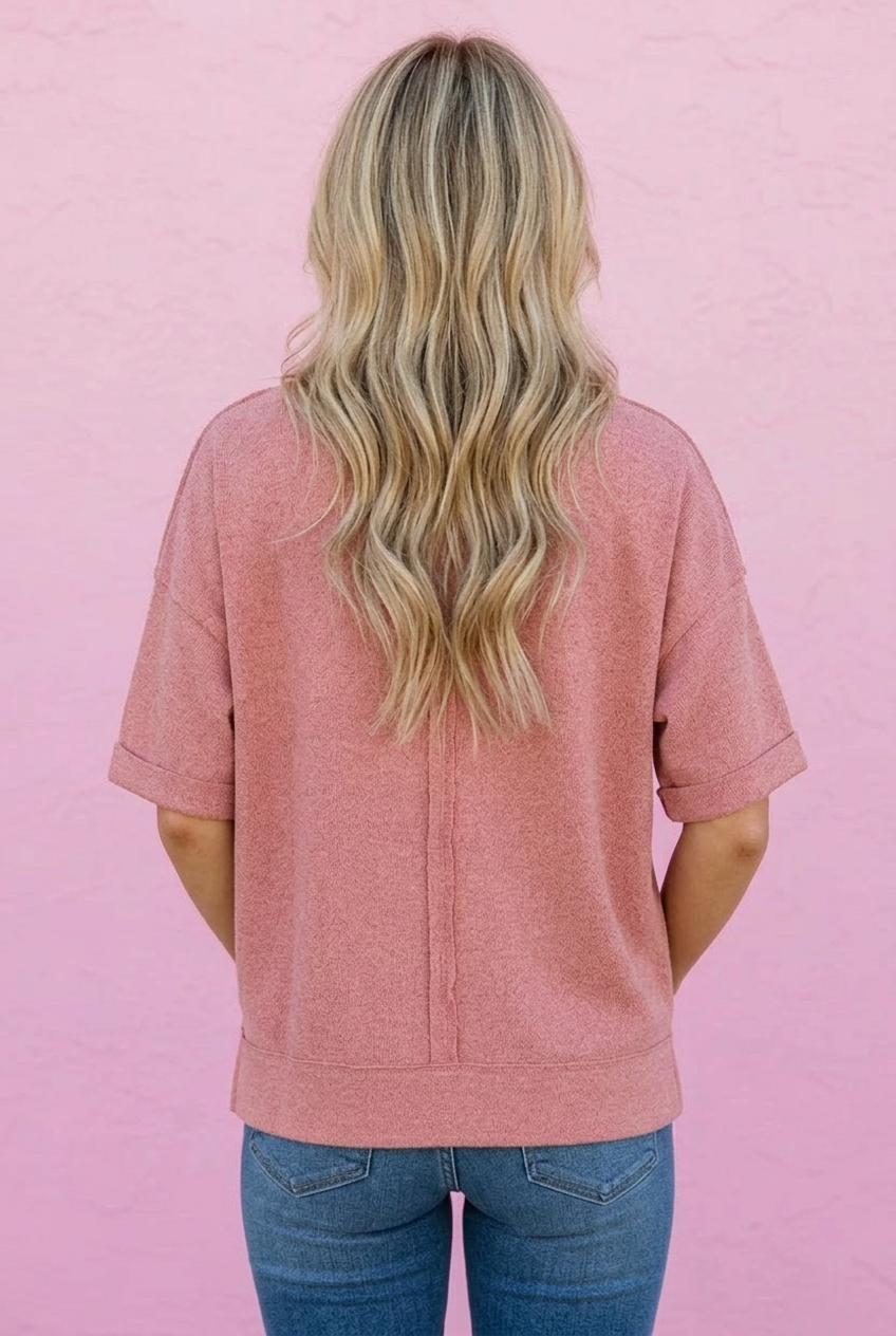 Darby Raw Edge Knit Top