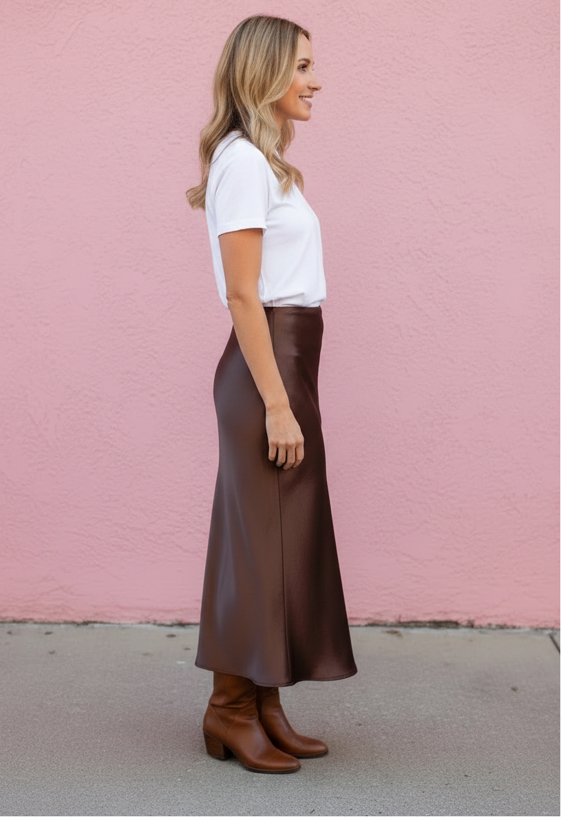Harlow Satin Skirt