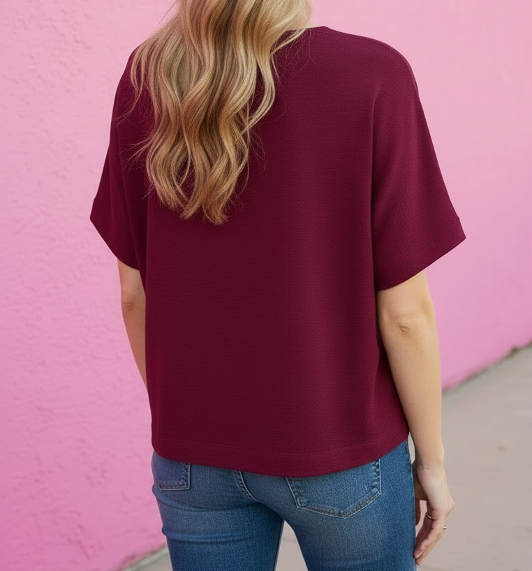 Nadia Textured Boxy Tee