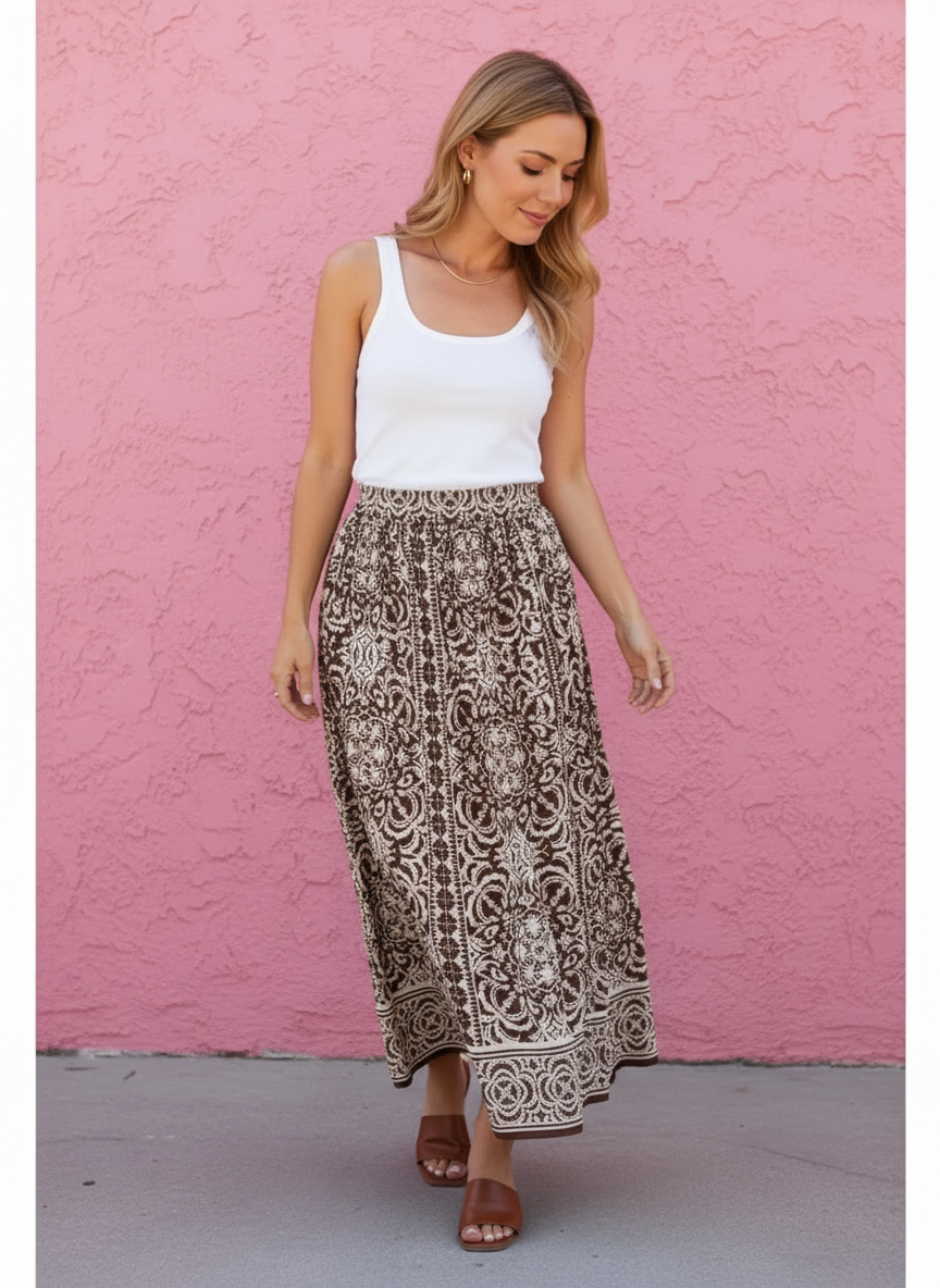Vera Draped Maxi Skirt