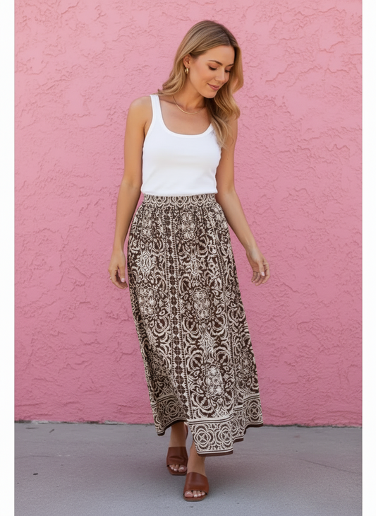 Vera Draped Maxi Skirt