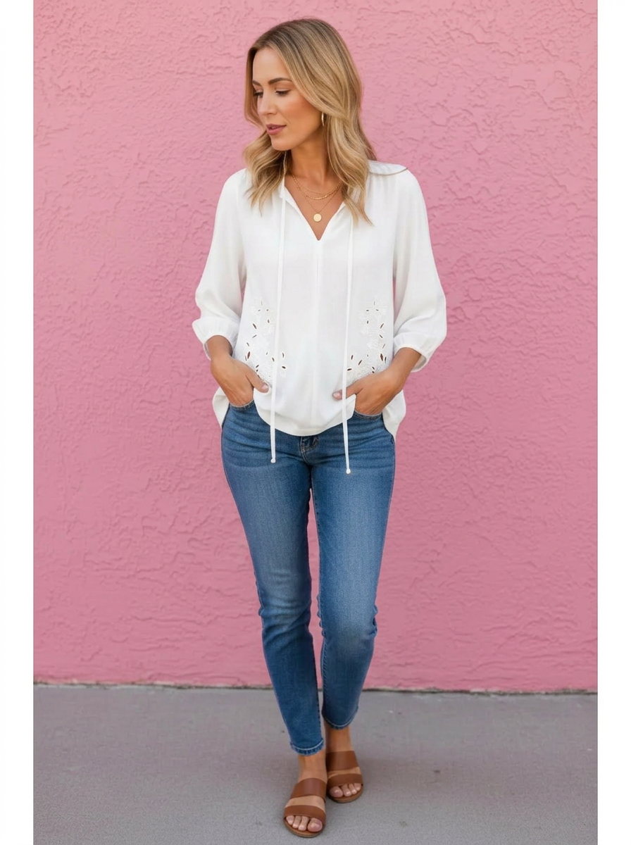 Marion Embroidered Top