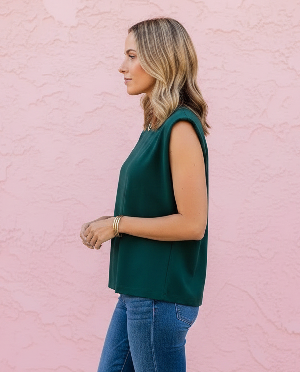 Tessa Pintuck Sleeveless Top
