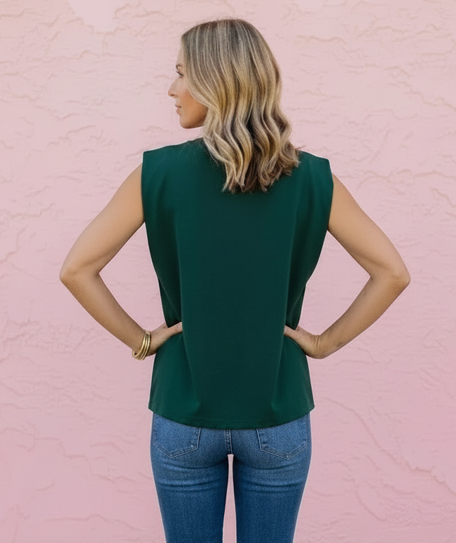 Tessa Pintuck Sleeveless Top