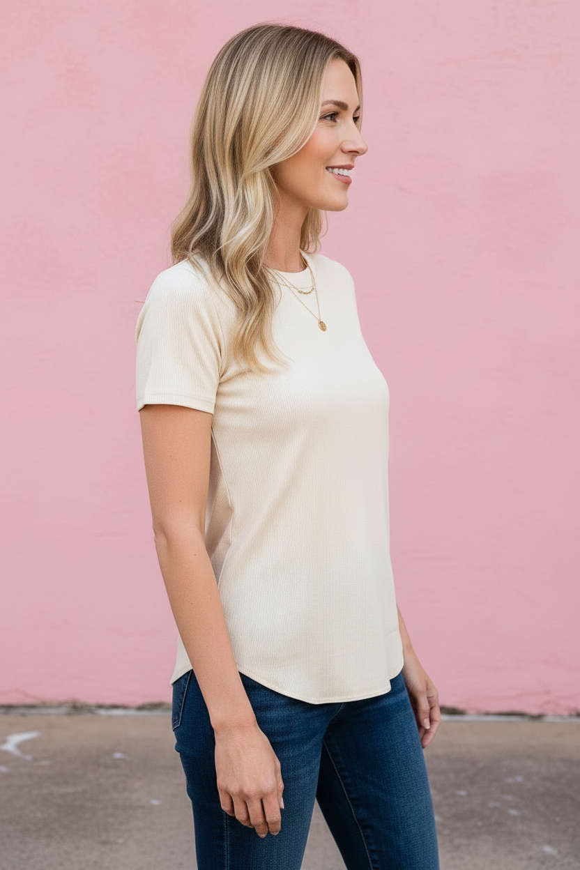 Brynn Curved Hem Tee