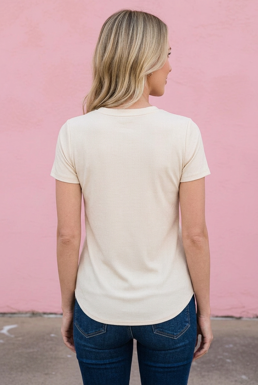 Brynn Curved Hem Tee
