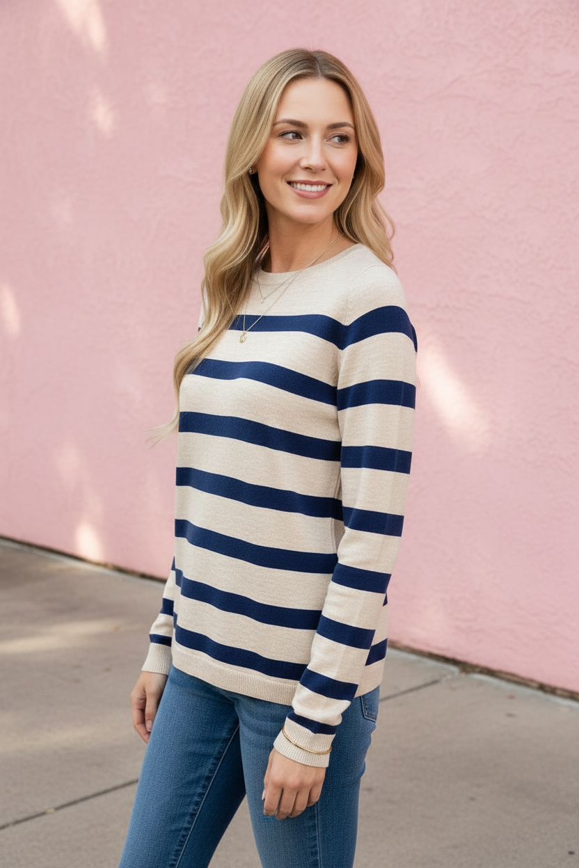Marigold Striped Lightweight Sweater
