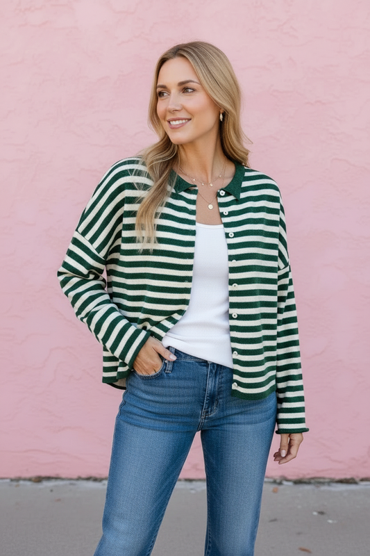 Landry Striped Cardigan