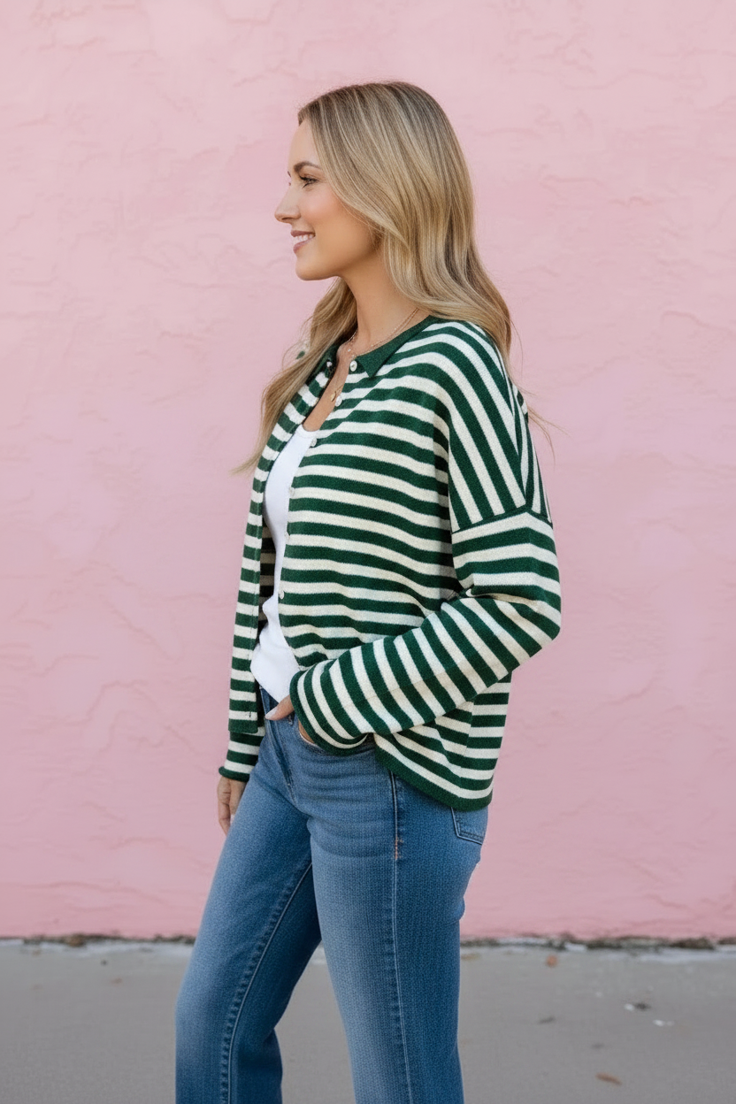 Landry Striped Cardigan