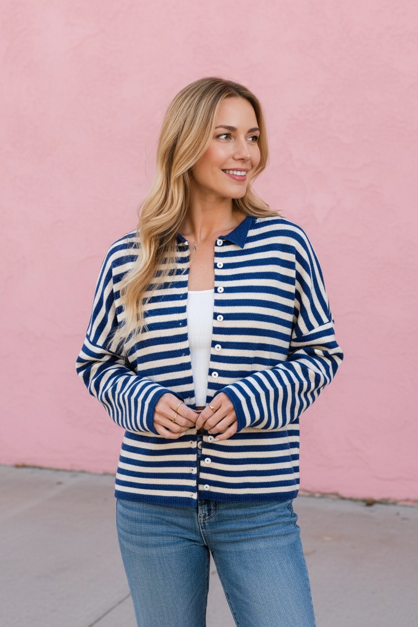 Landry Striped Cardigan