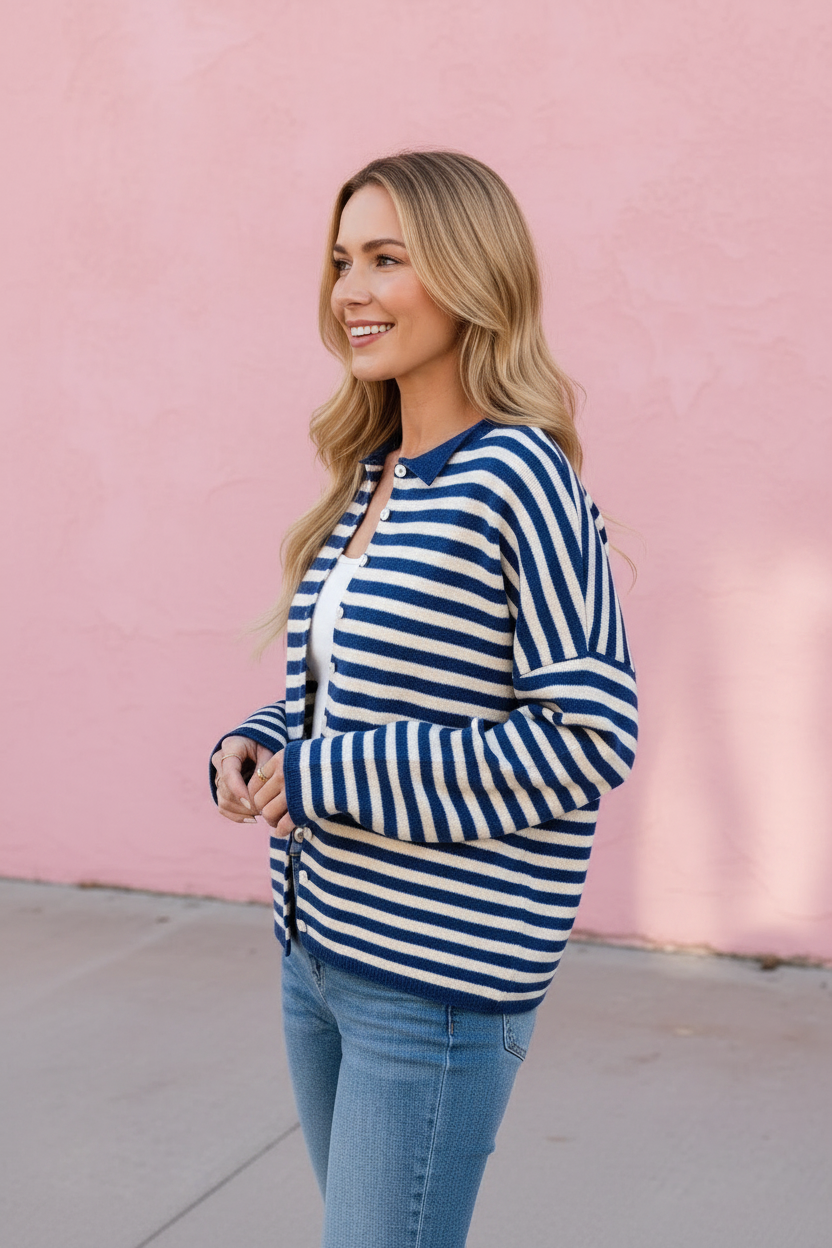 Landry Striped Cardigan