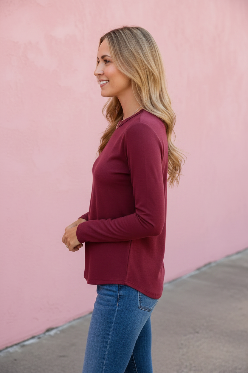 Everyday Crew Longsleeve Knit Top