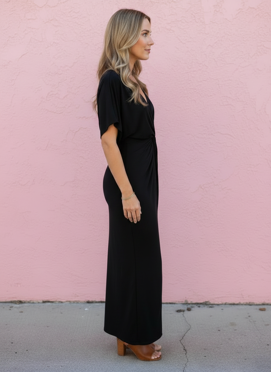 Simone Twist Front Maxi Dress