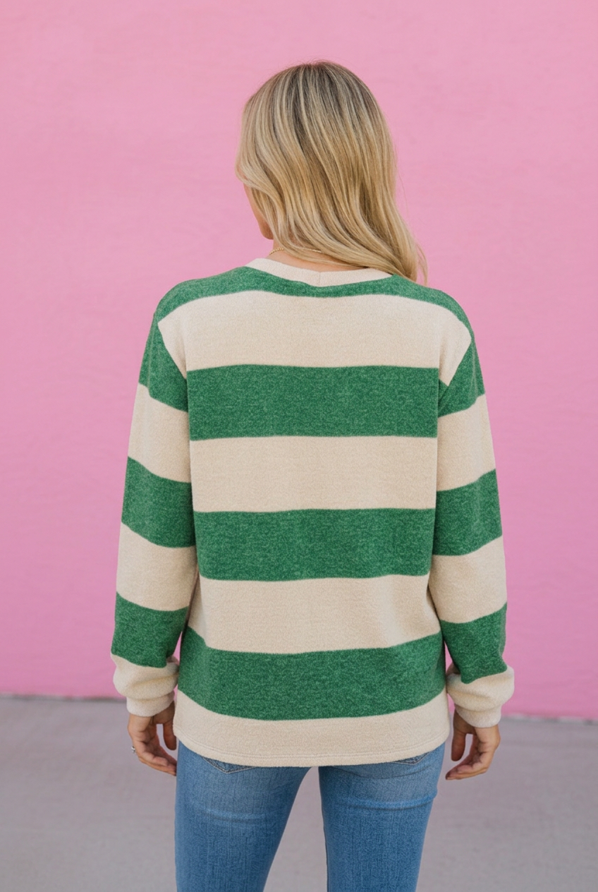 Georgia Striped Hacci Sweater