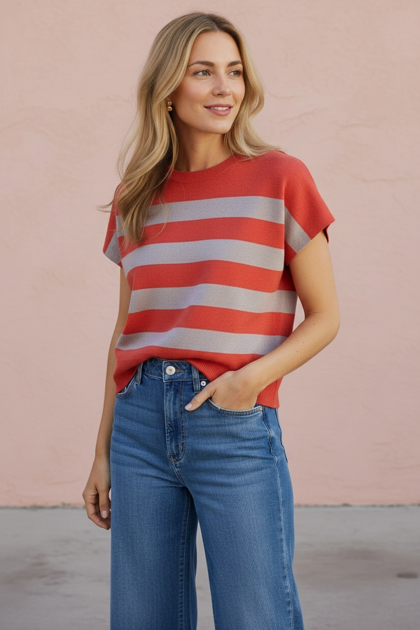 Wilhelmina Striped Sweater