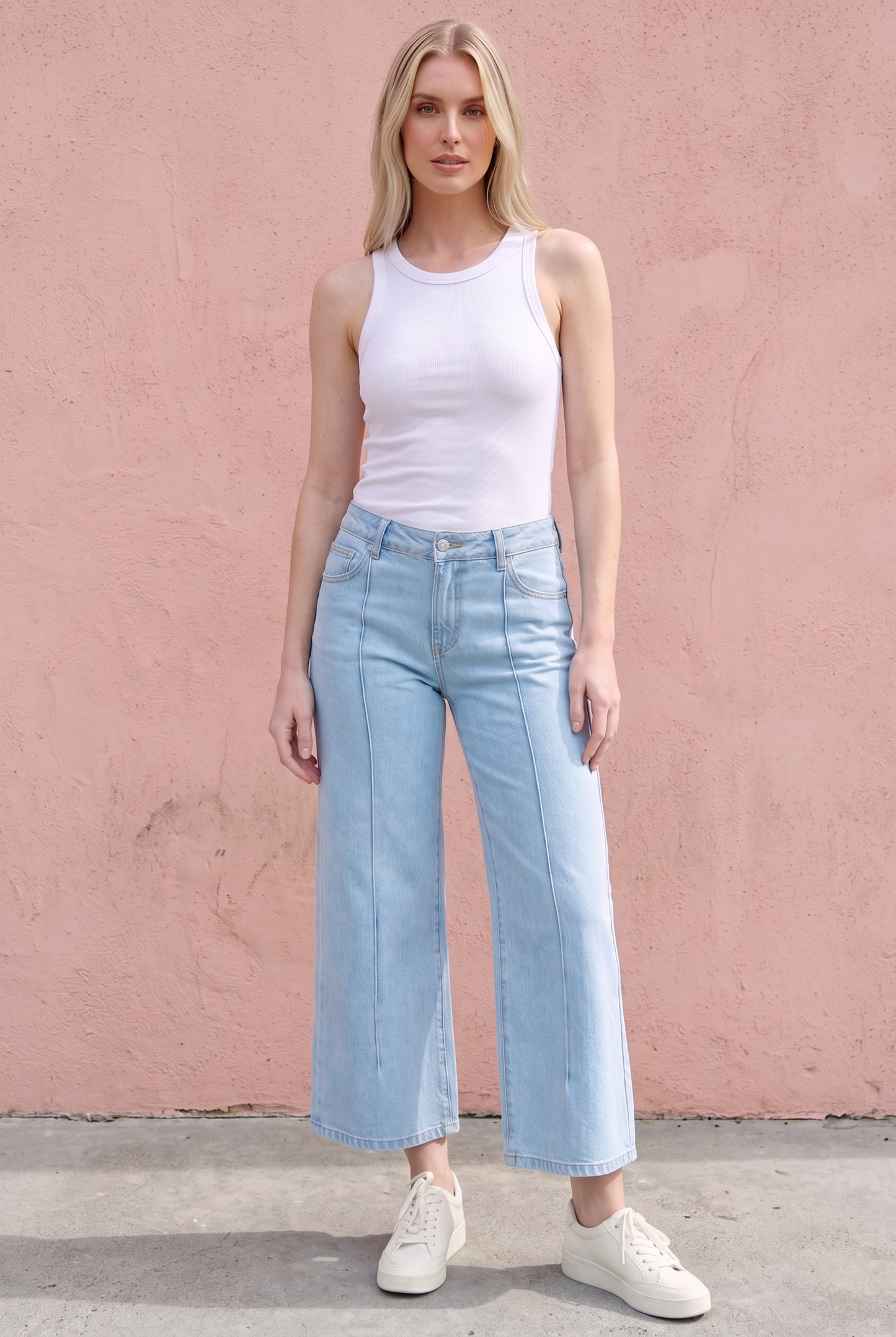 Bexley Straight Jean in Light Wash — tummy control straight leg jean from Thread & Clover boutique