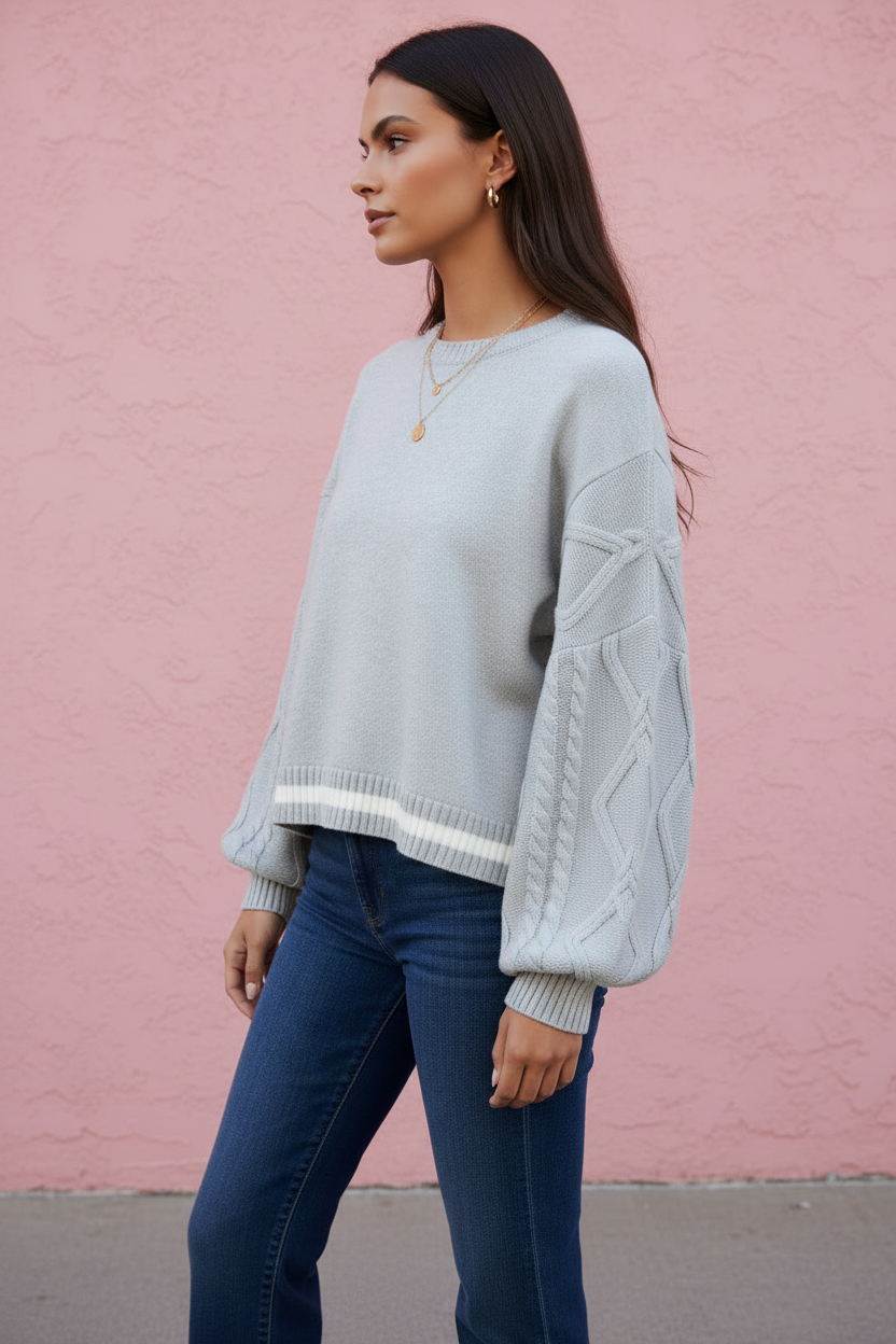 Easy Does It Cable Sweatshirt