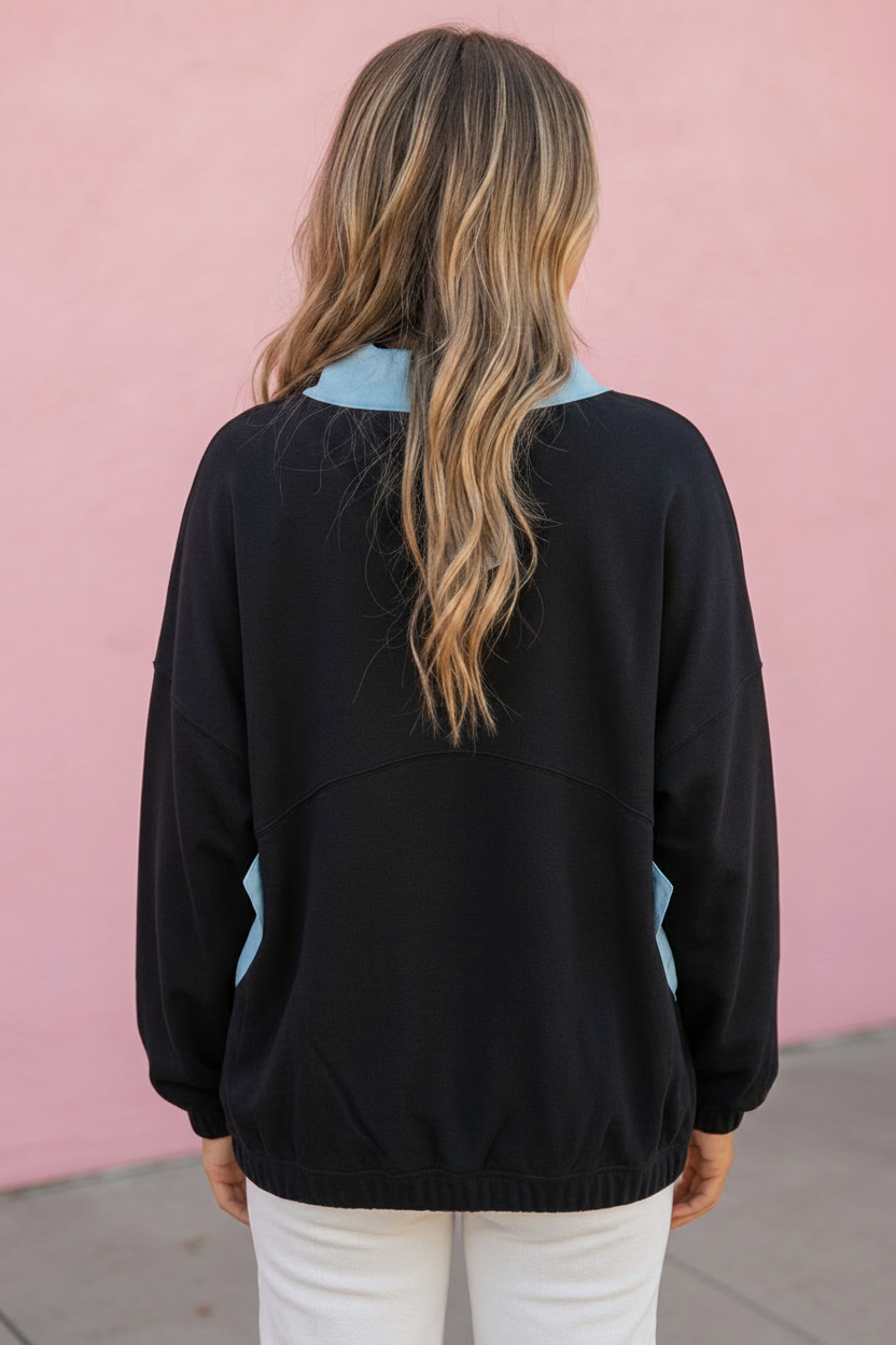 Marnie Contrast Trim Sweatshirt