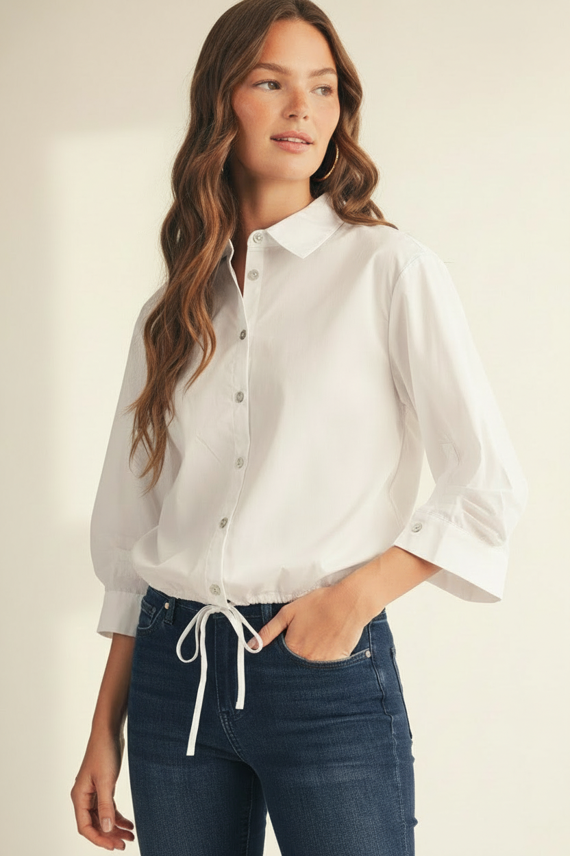 Delia Drawstring Waist Shirt